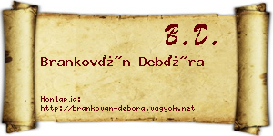 Brankován Debóra névjegykártya